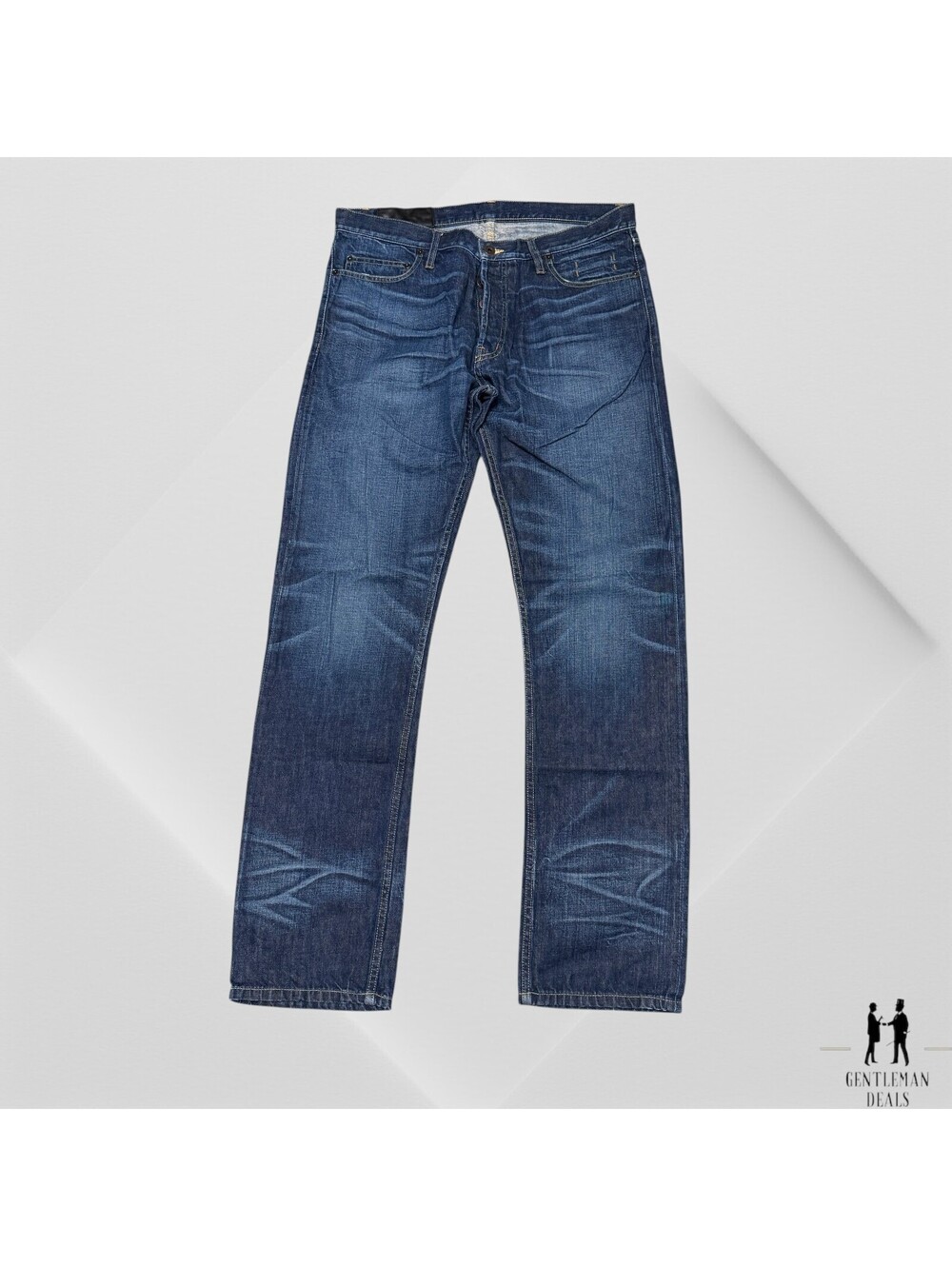 Public School New York Jeans Mens 34x34 Button Fly  Slim Selvedge Japanese Gold
